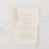 Moderne Eenvoudige Palm Leaves Enclosure Kaart (Voorkant / Achterkant)