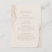 Moderne Eenvoudige Palm Leaves Enclosure Kaart (Voorkant)