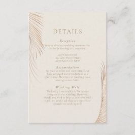 Moderne Eenvoudige Palm Leaves Enclosure Kaart