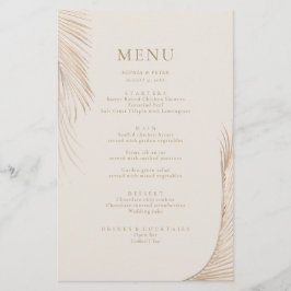 Moderne Eenvoudige Palm Leaves Menu Kaart