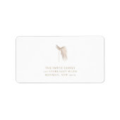 Moderne Eenvoudige Palm Leaves Retouradres Label (Voorkant)