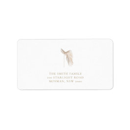 Moderne Eenvoudige Palm Leaves Retouradres Label