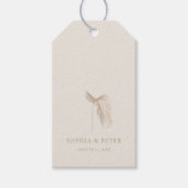 Moderne eenvoudige palmbladeren Dank u Label Cadeaulabel (Voorkant)