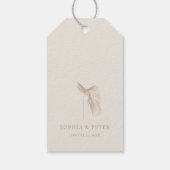 Moderne eenvoudige palmbladeren Dank u Label Cadeaulabel (Achterkant)