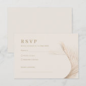 Moderne Eenvoudige Palmbladeren RSVP Reageer Kaart (Voorkant / Achterkant)