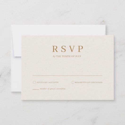 Moderne eenvoudige palmbomen RSVP kaart (Voorkant)