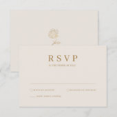 Moderne eenvoudige palmbomen RSVP kaart (Voorkant / Achterkant)