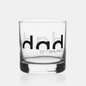 Moderne eenvoudige papa typografie whisky glas (Achterkant)