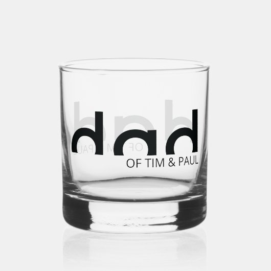 Moderne eenvoudige papa typografie whisky glas (Achterkant)