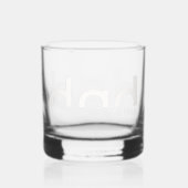 Moderne eenvoudige papa typografie whisky glas (Voorkant)
