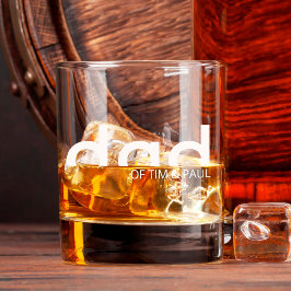 Moderne eenvoudige papa typografie whisky glas