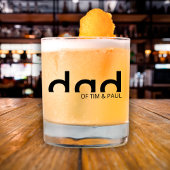 Moderne eenvoudige papa typografie whisky glas