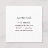 Moderne, eenvoudige papieren textuur bruin consult vierkante visitekaartje (Achterkant)