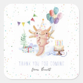 Moderne Eenvoudige Partij Dierendank U Klassieke R Vierkante Sticker (Voorkant)