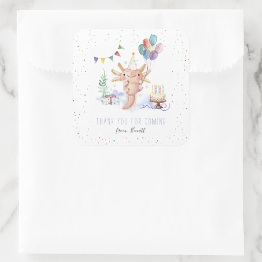 Moderne Eenvoudige Partij Dierendank U Klassieke R Vierkante Sticker (Tas)