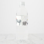 Moderne eenvoudige partijdieren | Gevogelte in het Waterfles Etiket (Achterkant)