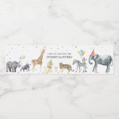 Moderne eenvoudige partijdieren | Gevogelte in het Waterfles Etiket