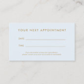 Moderne Eenvoudige Pastel Blue Salon Afsprakenkaartje (Voorkant)