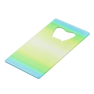Moderne Eenvoudige Pastel Groen blauw Kleurrijke G Creditkaart Flessenopener
