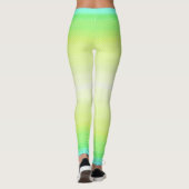Moderne Eenvoudige Pastel Groen blauw Kleurrijke G Leggings (Achterkant)