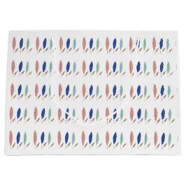 Moderne eenvoudige pastel minimalistische bladeren groot cadeauzakje