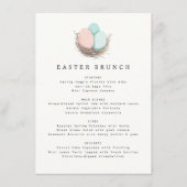 Moderne Eenvoudige Pastel Paasbrunch Menu (Voorkant)