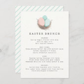Moderne Eenvoudige Pastel Paasbrunch Menu (Voorkant / Achterkant)