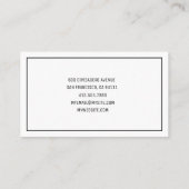 Moderne eenvoudige pastel roze & zwarte Visitekaar Visitekaartje (Achterkant)