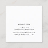 Moderne Eenvoudige Pastel StripeS Interieur Design Vierkante Visitekaartje (Achterkant)
