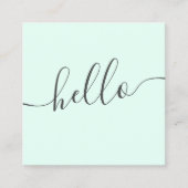 Moderne, eenvoudige pastelmint grijs, stijlvol hal vierkante visitekaartje (Voorkant)