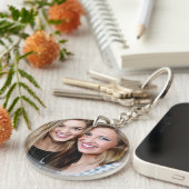 Moderne, eenvoudige persoonlijke beste vriend foto sleutelhanger (Voorkant Rechts)