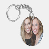 Moderne, eenvoudige persoonlijke beste vriend foto sleutelhanger (Voorkant Links)