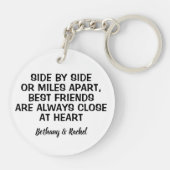 Moderne, eenvoudige persoonlijke beste vriend foto sleutelhanger (Achterkant)