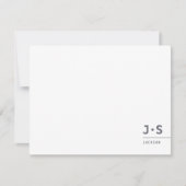Moderne, eenvoudige persoonlijke monogram notitiekaartje (Voorkant)
