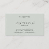 Moderne, eenvoudige, persoonlijke Sjabloon Profess Visitekaartje (Achterkant)