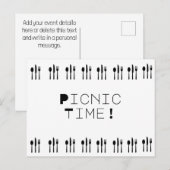 Moderne eenvoudige picknickvorken en lepels Maalti Briefkaart (Voorkant / Achterkant)