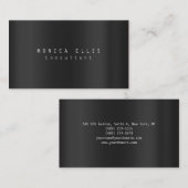 Moderne, eenvoudige platte grijze Professional Visitekaartje (Voorkant / Achterkant)