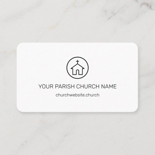Moderne Eenvoudige predikant Religieuze Kerk Visitekaartje (Voorkant)