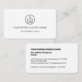 Moderne Eenvoudige predikant Religieuze Kerk Visitekaartje (Voorkant / Achterkant)