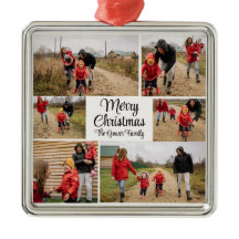 Moderne Eenvoudige Prettig Kerstmis Foto Collage