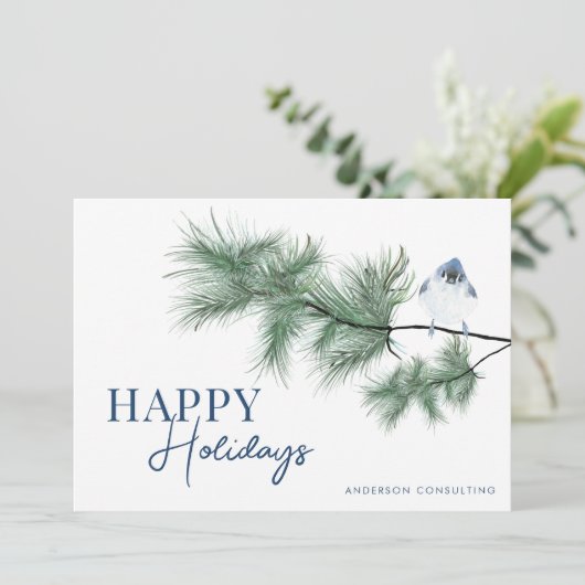 Moderne eenvoudige Prettige feestdagen Feestdagenkaart (Staand voorkant)