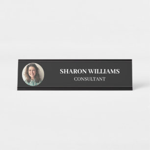 Moderne Eenvoudige Professionele Aangepaste Medewe Bureau Naambordje