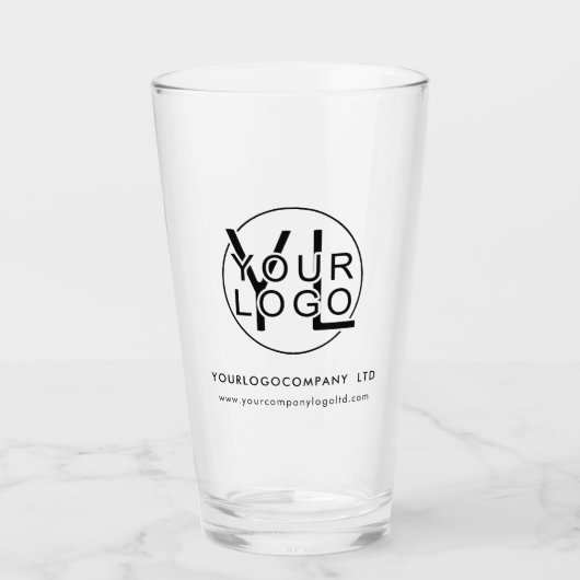 Moderne Eenvoudige Professionele Bedrijf Logo en N Glas (Voorkant)
