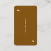 Moderne Eenvoudige Professionele Chocolade Bruine Visitekaartje (Voorkant)