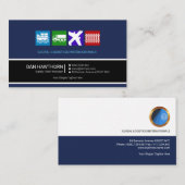 Moderne, eenvoudige professionele distributieketen visitekaartje (Voorkant / Achterkant)