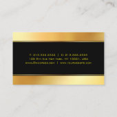 Moderne eenvoudige professionele elegante gouden S Visitekaartje (Achterkant)