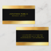 Moderne eenvoudige professionele elegante gouden S Visitekaartje (Voorkant / Achterkant)