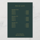 Moderne Eenvoudige Professionele Logo Menu Prijsli (Achterkant)