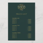 Moderne Eenvoudige Professionele Logo Menu Prijsli (Voorkant)