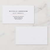 Moderne eenvoudige professionele minimalist visitekaartje (Voorkant / Achterkant)